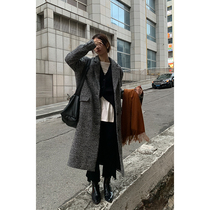 Red Peoples Pavilion Maos jacket Womens autumn Winter 2022 The new middle and long style High-feeling warm temperament The great coat of clothing