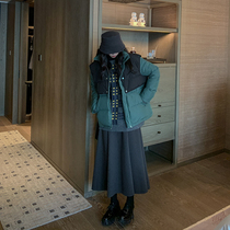 Red Hall short cotton-padded women 2021 Winter new retro loose temperament casual color padded coat