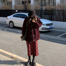 Corduroy plus velvet coat female loose retro Hong Kong flavor horn buckle small fragrant wind lapel collar cotton coat