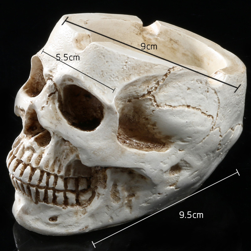 Skull Ashtray, Creative, Personalized, Trendy, Household, Living Room, Office, Anti-Dust, with Lid, Large Resin Ornament Skull Ashtray, Creative, Personalized, Trendy, Household, Living Room, Office, Anti-Dust, with Lid, Large Resin Ornament
