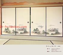 Weshe Fusima Gate Paper Color Painting Door Pencil Door Track Column Push and Pull Pirate Door Japanese Barrier Paper