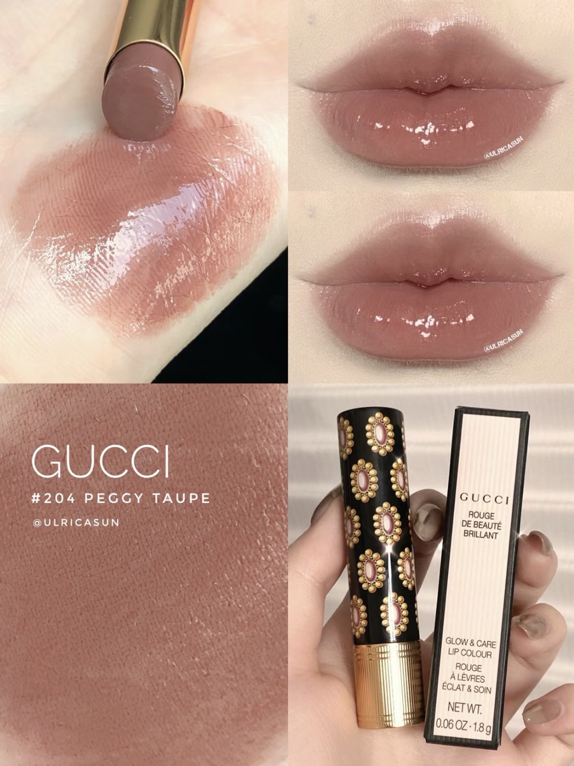 Gucci Valentine's Day Lipstick Set Gold Tube Moisturizing Thin Tube 308 Floral Christmas Limited Edition 505 25