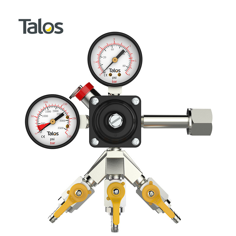 Talos Talos beer distribution equipment beer barrel accessories first-stage pressure reducing valve double-meter three-valve