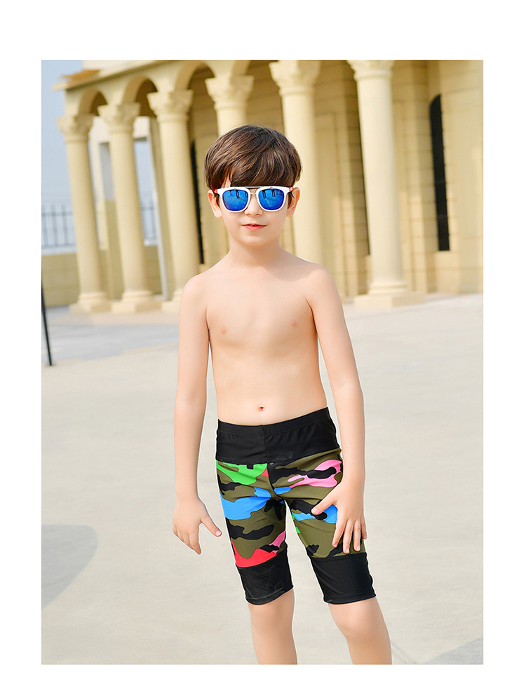 Trẻ em trai Chàng trai Đồ bơi Boxer Trung bình Cậu bé lớn Phần dài Áo tắm khô năm tốc độ Chuyên nghiệp Cuộc thi đào tạo Đồ bơi đồ bơi cho be trai 10 tuổi