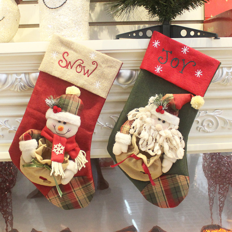 Christmas Decoration Props Christmas Sock Gift Bag Old Man Snowman Deer Candy Gift Bag Supplies