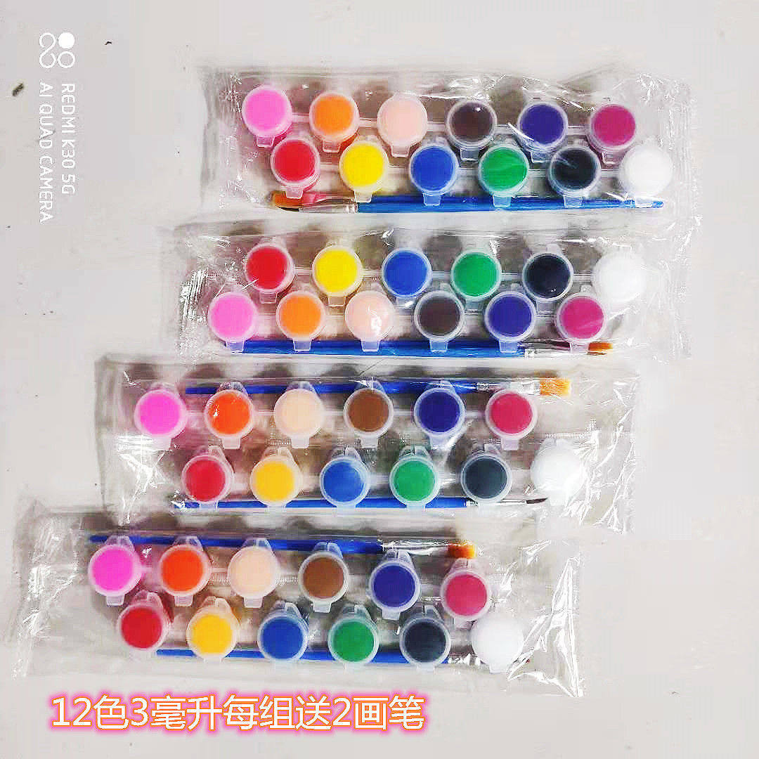 12 color acrylic pigment 3 ml 8 complex painting pigment waterproof colored water powder painted graffiti painting painting painting painting