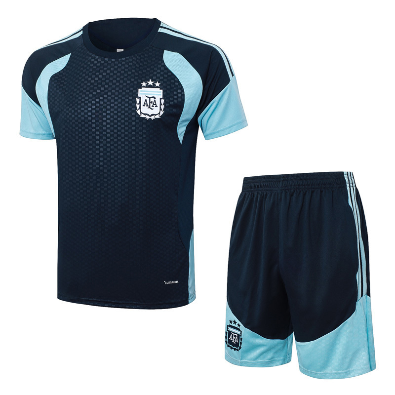 2627 Argentina Short-Sleeved Football Uniform Royal Blue Training Uniform Jersey Round Neck Men's Fan Version Sports Shorts 2627 Argentina Short-Sleeved Football Uniform Royal Blue Training Uniform Jersey Round Neck Men's Fan Version Sports Shorts