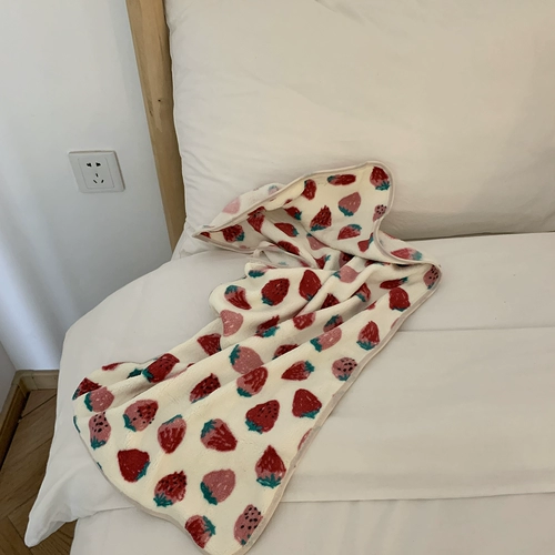 Клубника, коралловое мягкое маленькое милое полотенце для домашнего использования для умывания, хорошо впитывает воду