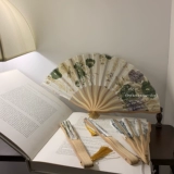 Синь справка продуктовый магазин прохладный вентилятор древний складной вентилятор раковина раковина вентилятор китайский стиль складной вентилятор