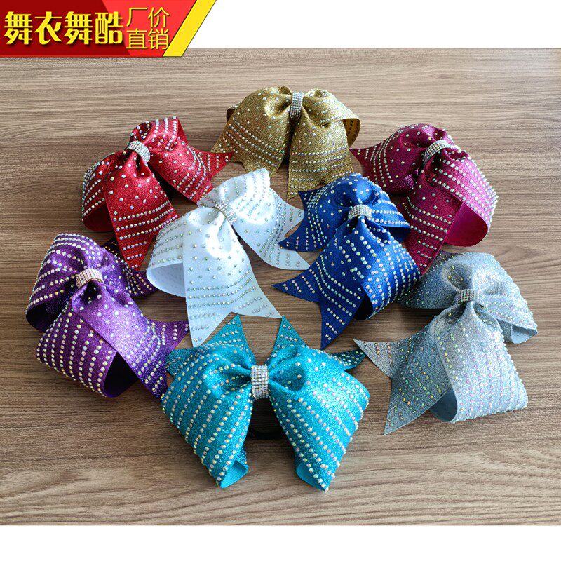 Dance clothes dance cool handmade cheerleading competition bow headdress head flower cheerleading hair ring