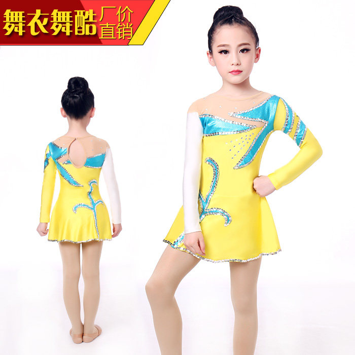 Dance clothes dance cool rhythmic gymnastics clothes bodybuilding competition professional female art test performance custom cheerleading rubber band athletic clothing