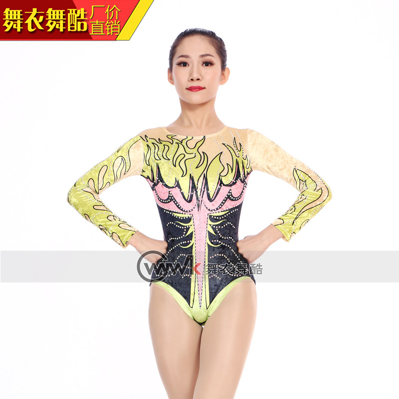 Dance clothes dance cool competitive gymnastics clothing skills aerobics suit art test competition cheerleading female performance professional customization