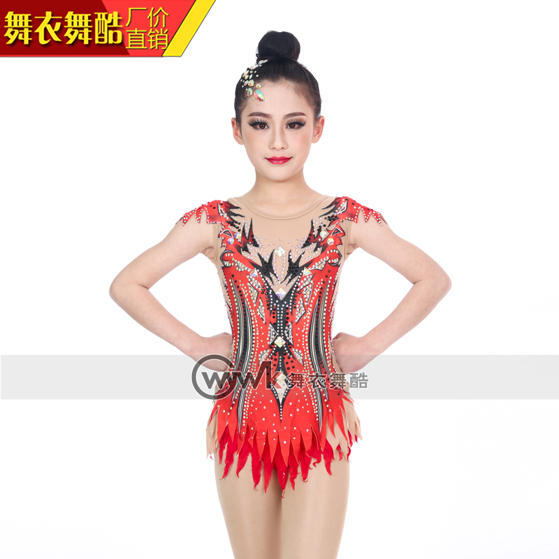 Dance clothes dance cool art body skirt pattern ice girl children's performance gymnastics suit custom suit training group