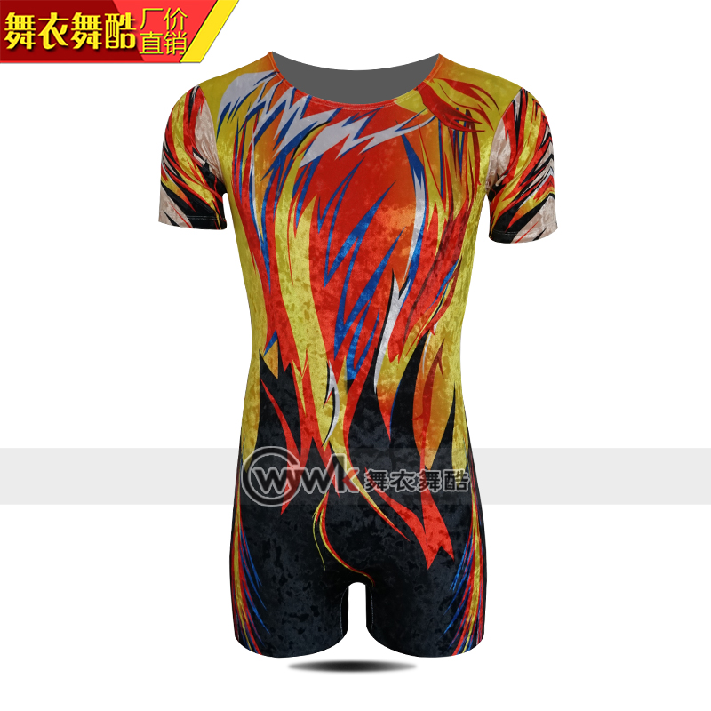 Dance clothes dance cool competitive gymnastics clothes aerobics skills competition children's training art test male professional performance customization
