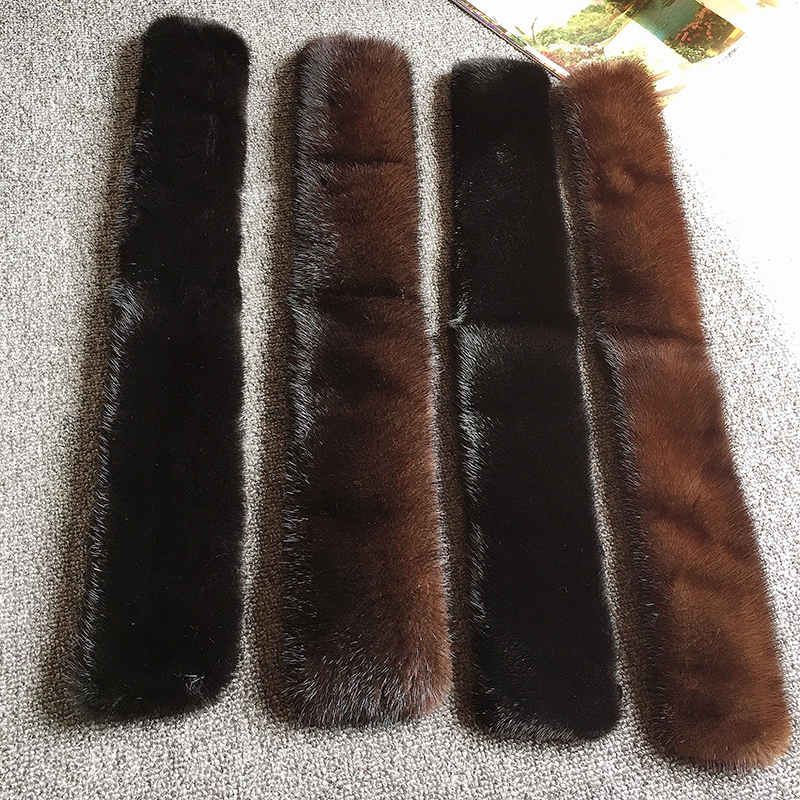 Imported Mink Fur Collar for Men, Universal Stand-Up Collar, Whole Leather Winter Warm Jacket Coat, Genuine Fur Collar Sold Separately