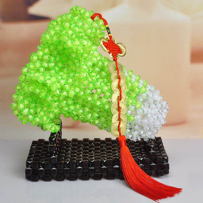 DIY Handmade Beading Kit for Making Crystal Jade Cabbage, Material Package for Adults, Loose Beads for Weaving, Acrylic Home Decoration