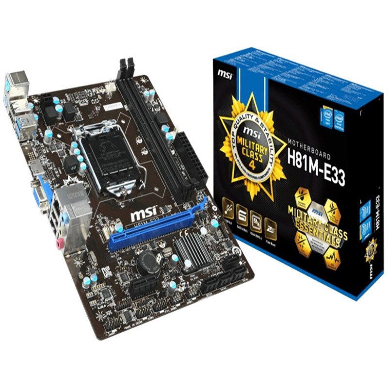 New Boxed MSI Microstar H81M-E33 Motherboard H81C Rainbow H81-DV Small Board DDR3 Memory 1150