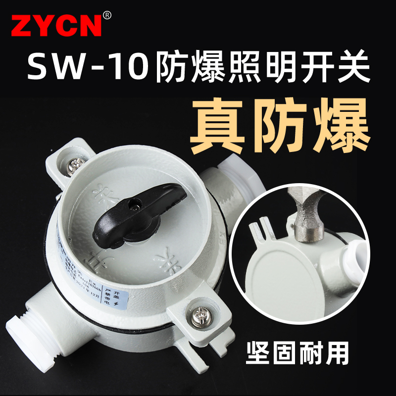 SW-10 explosion-proof lighting switch 380220v knob conversion control button wall breaker riot light on