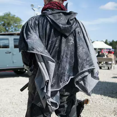 Film and television special forces Net towel outdoor grass camouflage square scarf headscarf breathable scarf camouflage tactical wind scarf