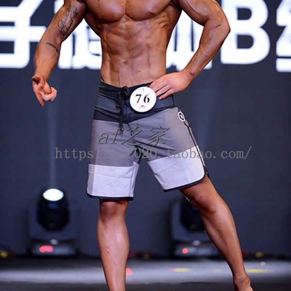 Men's Fitness Competition Beach Pants Speed Dry Summer Shorts Easy Surf Pants Grey 50% Pants Sports 50% Pants