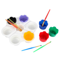 7 trous avec plateau de transfert de réservoir Pigment Pan Wafer Classification 7 Couleur Enfants Fine Art Peinture Outils