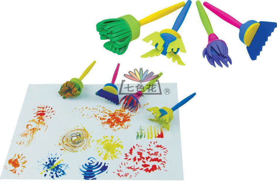 Broom rotating painting tools Children DIY hand drawing props art art tools children graffiti toys