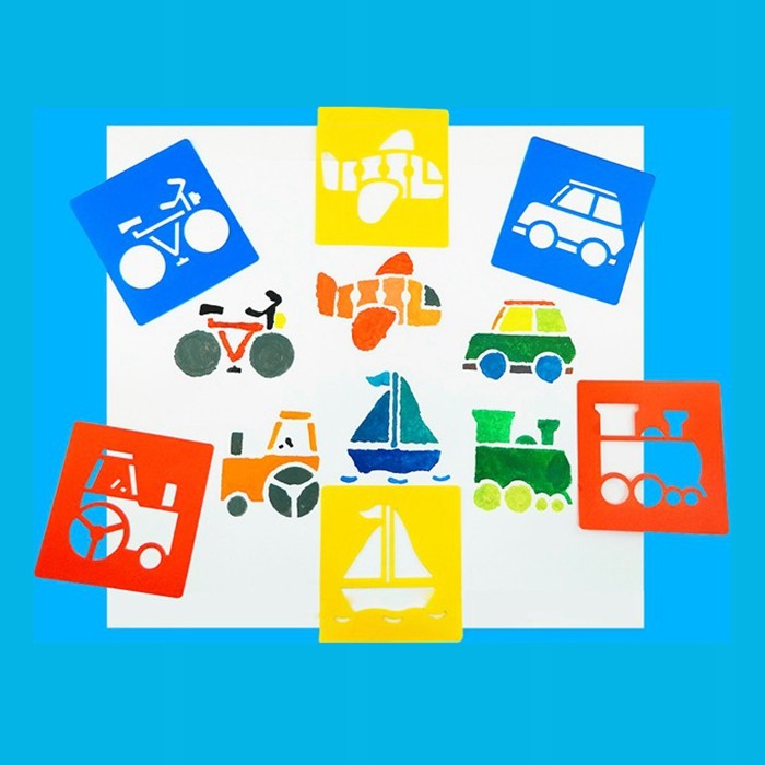 Creative DIY handmade Meilao painting tools Hollow template Children's painting graffiti toy template-Traffic