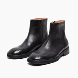 Martens, мужские трендовые короткие сапоги, высокие сапоги в английском стиле с квадратным носком, повседневные туфли, челси, ботинки, из натуральной кожи