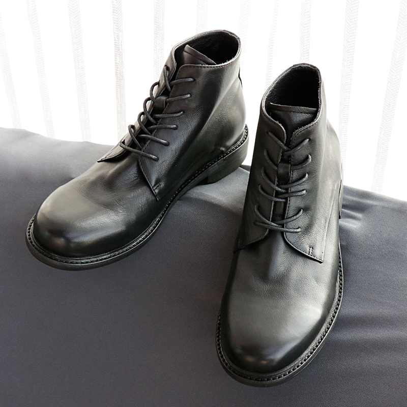 Superior 100 Men Shoes Women Shoes Soft Leather Calf Leather Casual Leather Shoes Couple Shoes Inglén Retro Make Old Martin Boots Short Boots