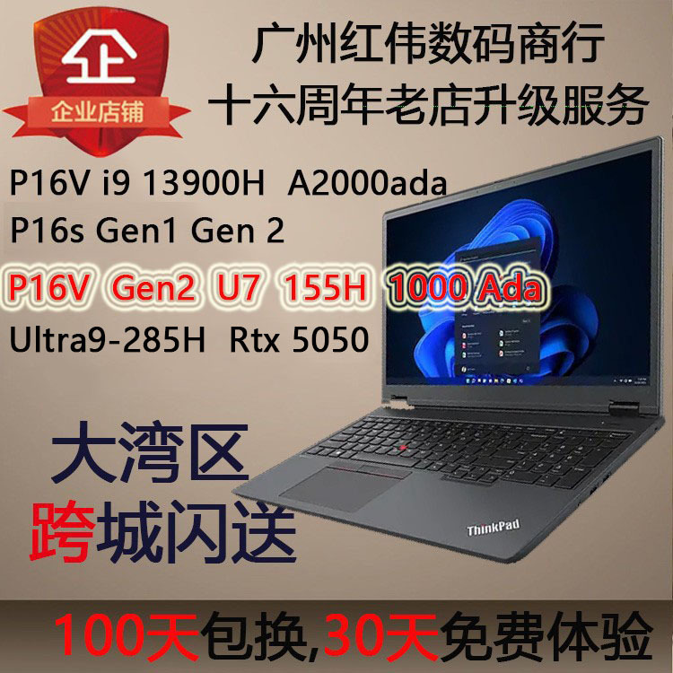 ThinkPad P16V 2024 I9 13900H P16v T14 T14P U9 285H 5050 P14s