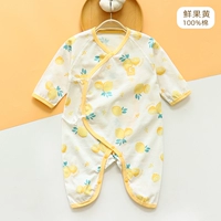 Свежий фрукт желтый чистый хлопок