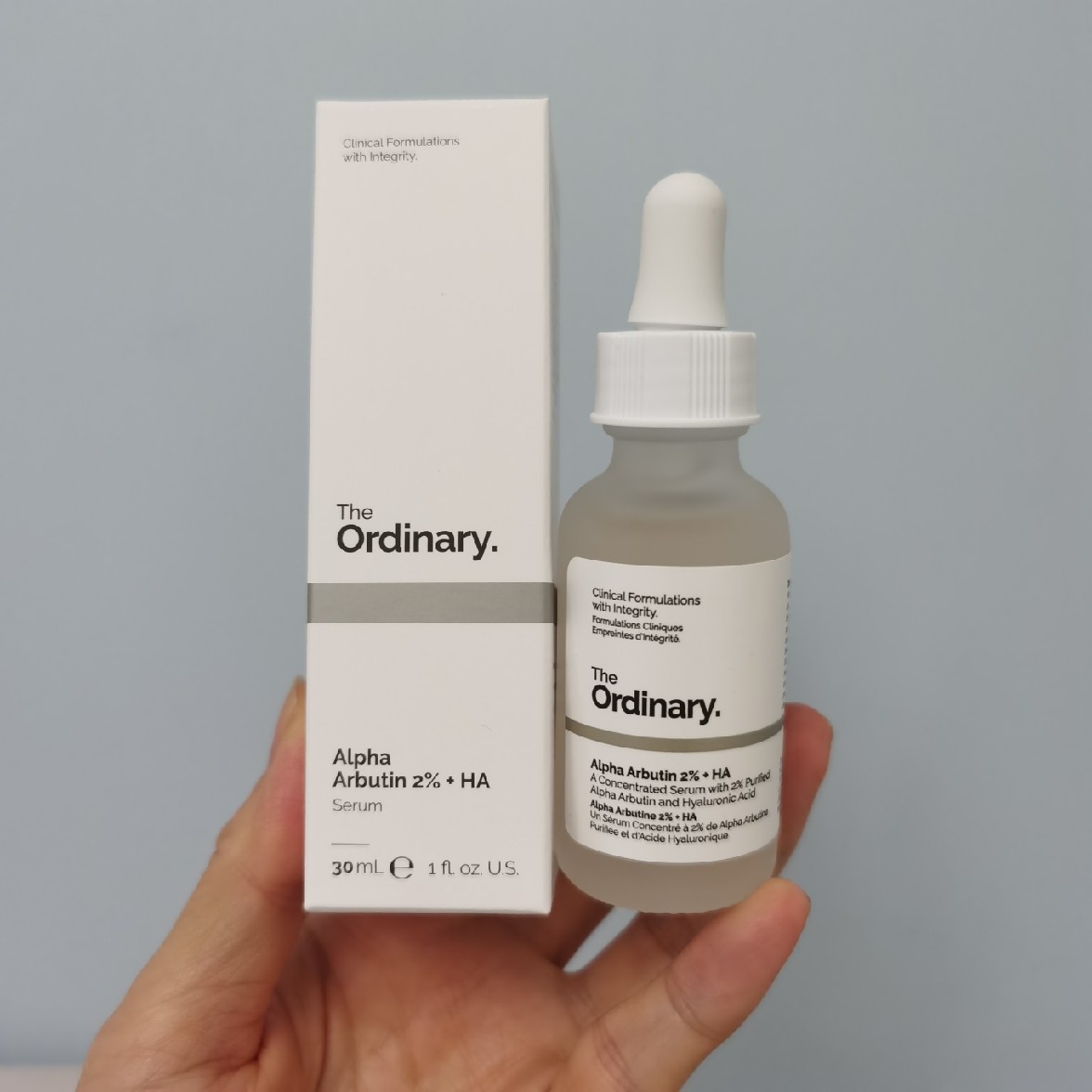The Ordinary Alpha Arbutin 2% HA bear fruit glycosides vitriolic essence Tibright water