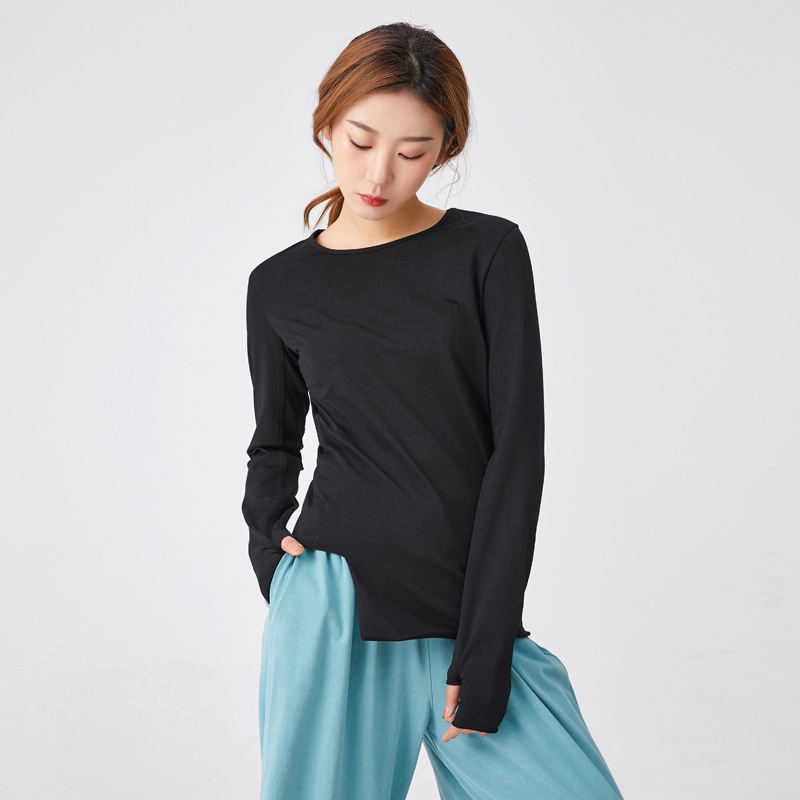 Modern Dance Course Suggested Men and Women Performance Yoga Costume Finger Sleeve Irregular Dance Clothes