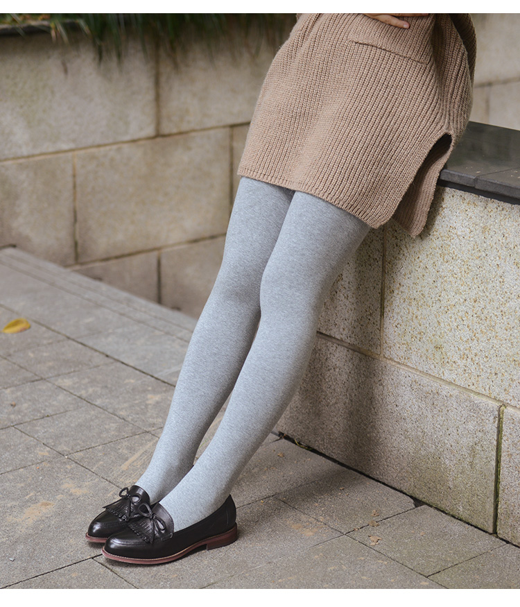 1200D cotton mùa thu và mùa đông dày cộng với nhung nhung mùa đông vớ đáy quần nữ thậm chí ấm chân màu nâu trà đen quần tất hở bàn