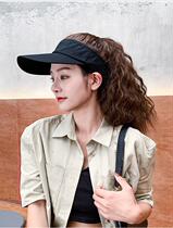 Hat wig one high horse tail corn must summer sports cap wig fashion network red explosion