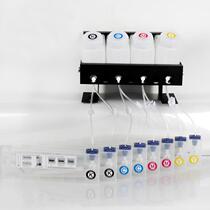 Large ink supply Automatic continuous ink feeding system 4 8 Liters for 220ml floater ink cartridges Double four-color write real machine cartridges