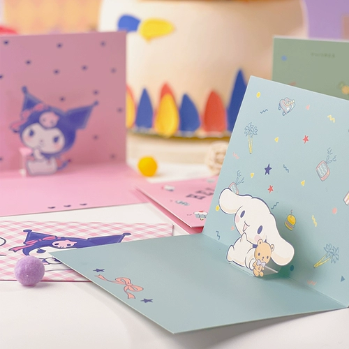 Sanrio, Hello Kitty, трехмерная детская открытка, карточки, в 3d формате