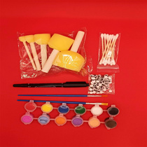 Childrens art painting rubbing tool DIY mushroom head sponge brush kindergarten graffiti EVA watercolor paint set