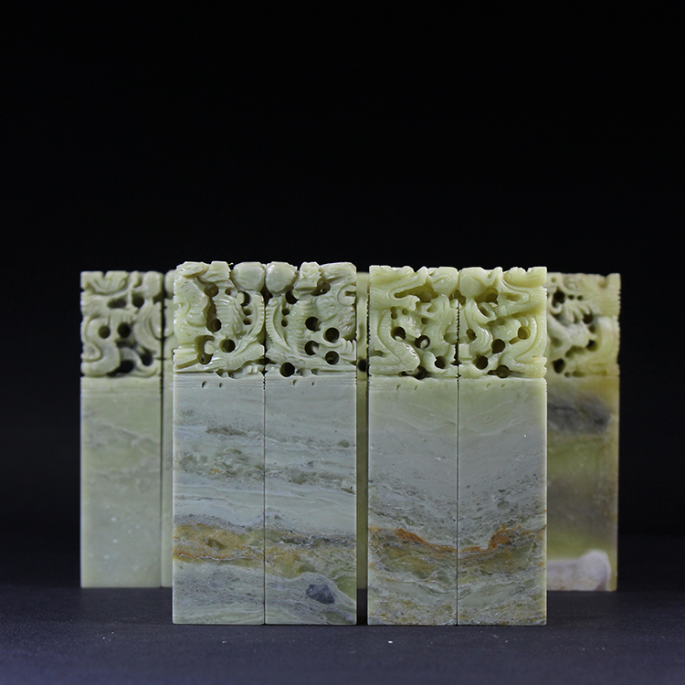 Shi Jun Ying Tian Seal Seal Seal of Frozen Stone 2 5CM elongate Fengfeng Chapter (one pair) gift