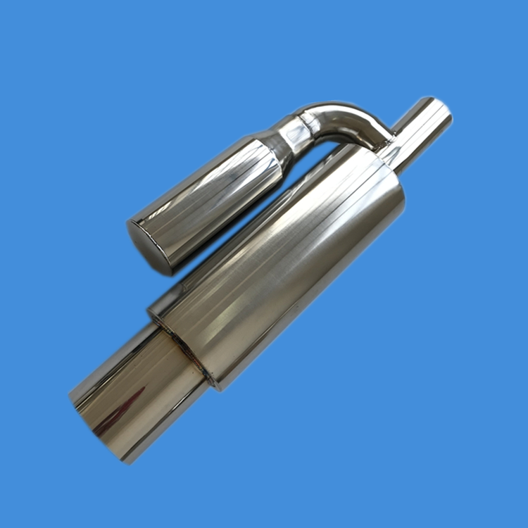 Car Retrofit Piece Titanium Blue Mouth Universal Stainless Steel Car Retrofitted Tailpipe Tail Section With Small Back Pressure G Drum