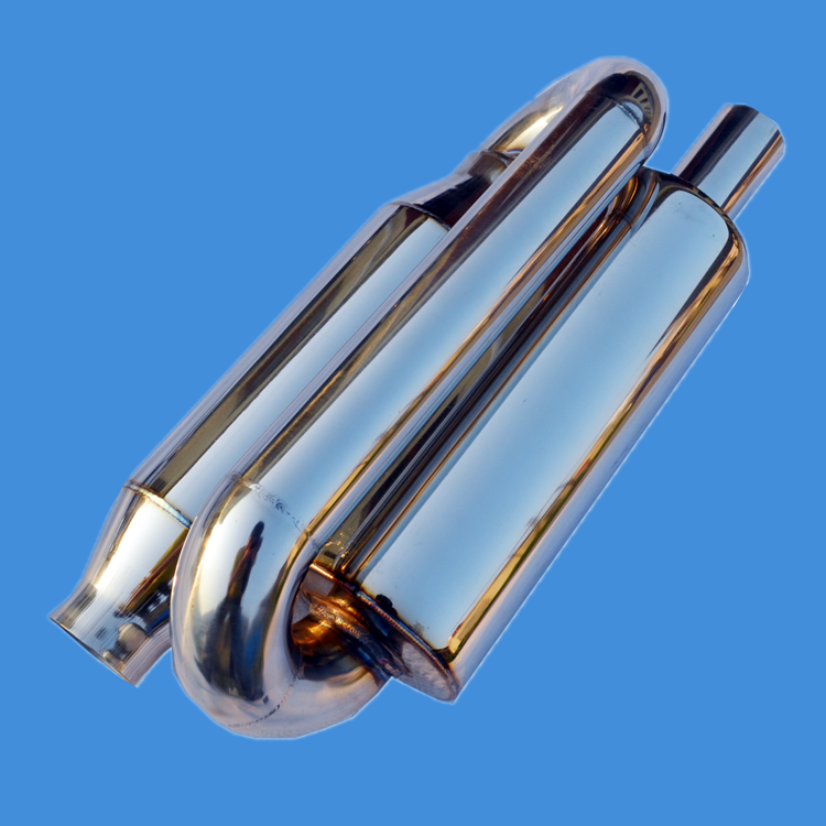 Car welding retrofit with tailpipe stainless steel double groove S drum exhaust pipe taildrum Fox Horse 3 and other vehicles available