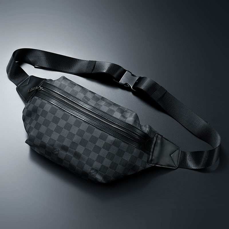 it tide brand men's plaid chest bag casual men's and women's shoulder bag Korean crossbody motorcycle bag men's fanny pack