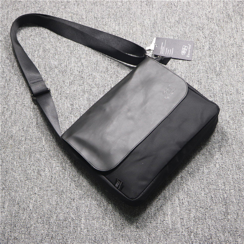 Hong Kong it trend men's Oxford cloth shoulder bag casual large capacity business messenger bag personalized canvas bag