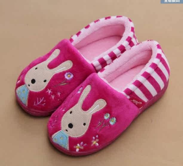 Pantoufles enfants en suède pour hiver - semelle plastique - Ref 1018330 Image 35