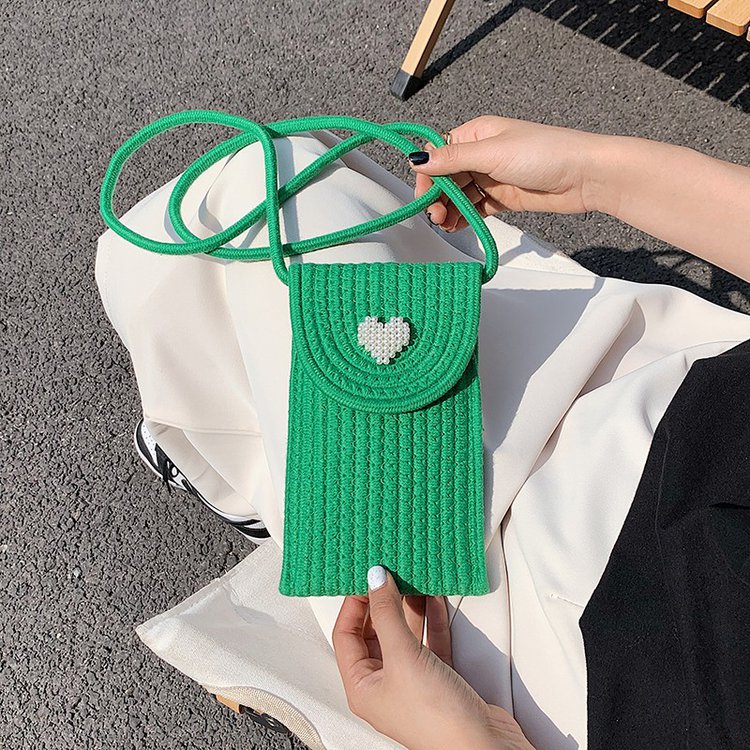 Mobile phone women's bag Slanted Satchel Mini Packet Guan Xiaotong with the same bag in summer Vertical 100 Lap Bag Women Foreign Pie Bag