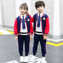 Kindergarten Garden Clothing Spring Autumn Clothing Suit Childrens School Uniforms Inglén Wind Elementary School Kids Class 3 Sets Fall Sports Clothes