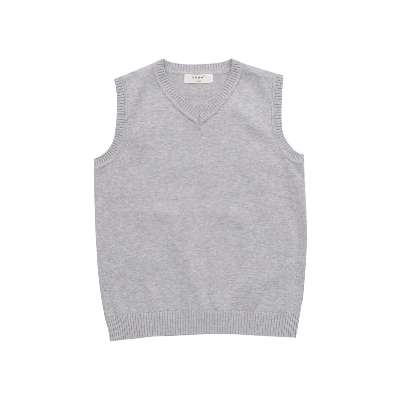 Autumn and Winter Kindergarten Clothing New Uniform Vest British College Wind Knitted Sweater Children's Vest Vest