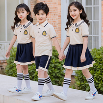 Kindergarten Summer Clothing College Wind Summer School Uniform for Childrens Pure Cotton Class Clothing