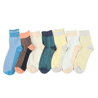 Color-blocking, comfortable, breathable, odor-resistant, high-quality mid-calf socks, multi-color casual basic men's and women's sports socks, trendy 1240