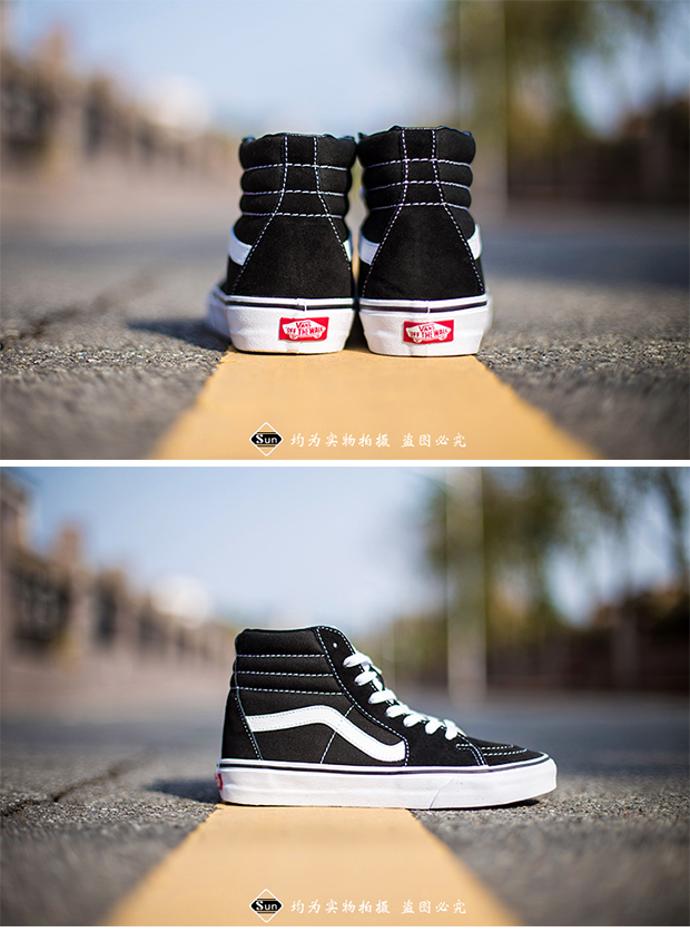 Spot Vans Sk8 hi màu đen và trắng cổ điển giày vải cao cổ giày nam giày nữ giày trượt ván VN000D5IB8C - Dép / giày thường giày tập gym nữ